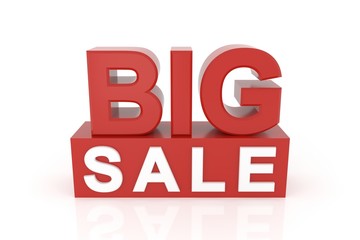 Big sale. 3D rendering.