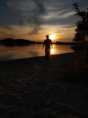 Fototapeta premium a wonderful evening at the beachside