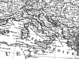 Fototapeta na wymiar 古地図　イタリア