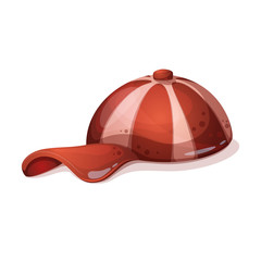 Cartoon cap illustration on the white background. Vector eps 10