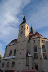 Fototapeta na wymiar a cold winterday in Regensburg