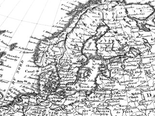 Fototapeta na wymiar 古地図　北欧