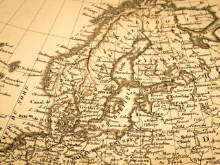 Fototapeta na wymiar 古地図　北欧