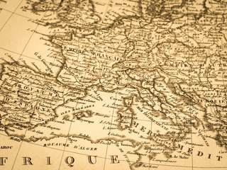 Fototapeta na wymiar 古地図　ヨーロッパ