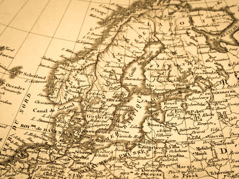 古地図　北欧