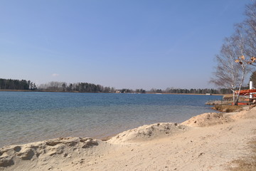 a cold winterday at the beach