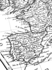 Fototapeta premium 古地図 イベリア半島