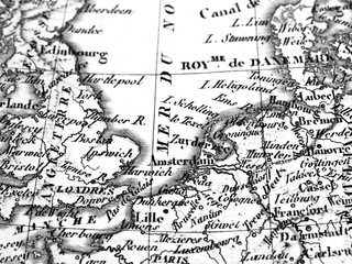 古地図　イギリスとフランス