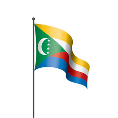 Comoros flag, vector illustration on a white background