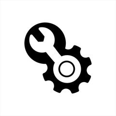 gear setting and configuration symbol for technology company and mechanical engineering