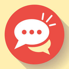 Live chat icon with dialog clouds vector. Speech bubble symbol for your web site design, logo, app, UI