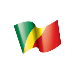 Congo flag, vector illustration on a white background