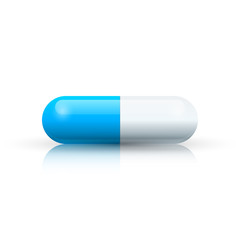 Tablet pill, pharmacology icon with reflect Vector eps 10