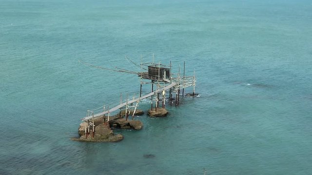Trabucco an ancient method of fishing, Nature Reserve of Punta Aderci