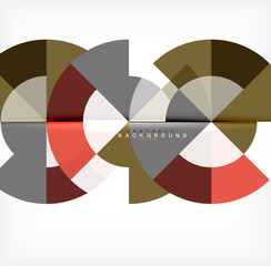 Obraz premium Minimal circle abstract background design, multicolored template for business or technology presentation or web brochure cover layout, wallpaper