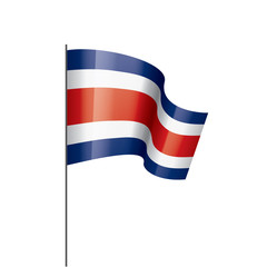 Costa Rica flag, vector illustration on a white background