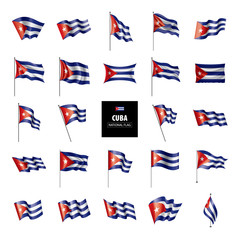 Cuba flag, vector illustration on a white background