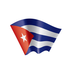 Naklejka premium Cuba flag, vector illustration on a white background