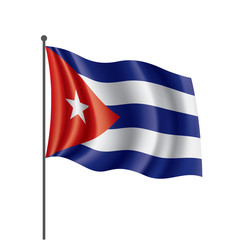 Cuba flag, vector illustration on a white background