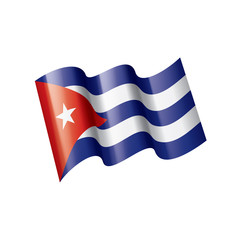 Cuba flag, vector illustration on a white background