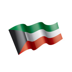 Kuwait flag, vector illustration on a white background