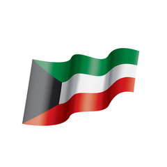 Kuwait flag, vector illustration on a white background