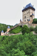 Fototapeta na wymiar Main tower of Karlstein castle, Czech Republic