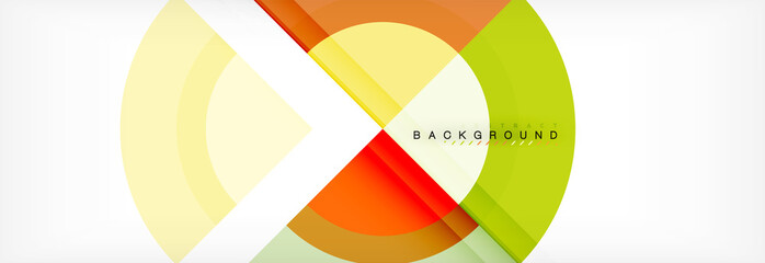 Vector circular geometric abstract background