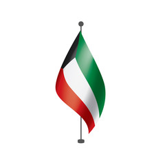 Kuwait flag, vector illustration on a white background