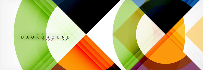 Fototapeta premium Vector circular geometric abstract background