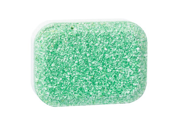 Dishwasher tablets on a white background isolate
