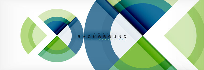 Vector circular geometric abstract background