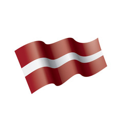 Latvia flag, vector illustration on a white background