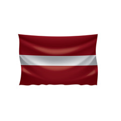 Latvia flag, vector illustration on a white background