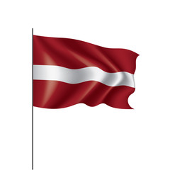 Latvia flag, vector illustration on a white background