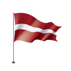 Latvia flag, vector illustration on a white background