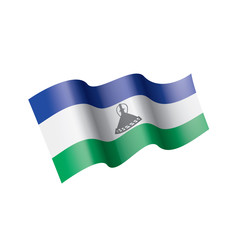 Lesotho flag, vector illustration on a white background