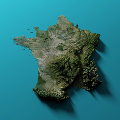 Carte de France relief