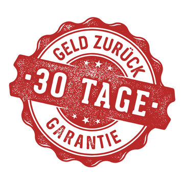30 Tage Geld zurück Garantie Siegel/Stempel