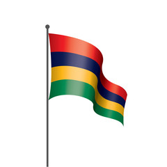 Mauritius flag, vector illustration on a white background