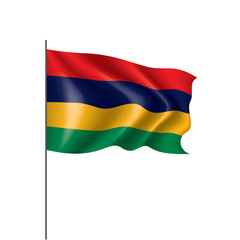 Mauritius flag, vector illustration on a white background