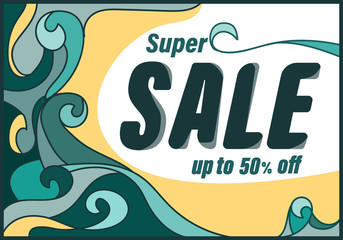 Super sale template banner special discount up to 50% off,vector illustration design,eps10.