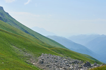 The Caucasus mountains in Russia