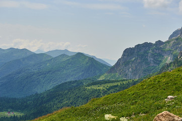 The Caucasus mountains in Russia