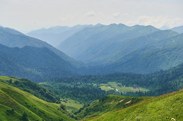 Naklejka na ściany i meble The Caucasus mountains in Russia