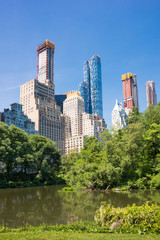 Fototapeta premium Skyscrapers seen from Central Park in New York city