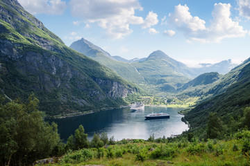 View of Geiranger and Geirangerfjord