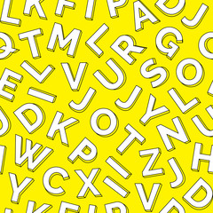 Vector Illustration White Yellow Pattern Children Learning