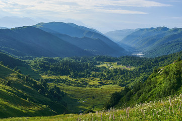 Fototapeta premium The Caucasus mountains in Russia