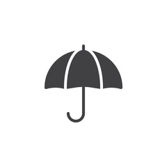 Umbrella vector icon. filled flat sign for mobile concept and web design. Rain protection simple solid icon. Symbol, logo illustration. Pixel perfect vector graphics